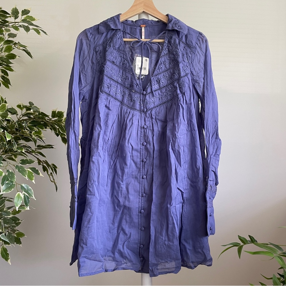 💫Free People Haddie Solid Mini Dress✨ Brand New✨ - Picture 6 of 9